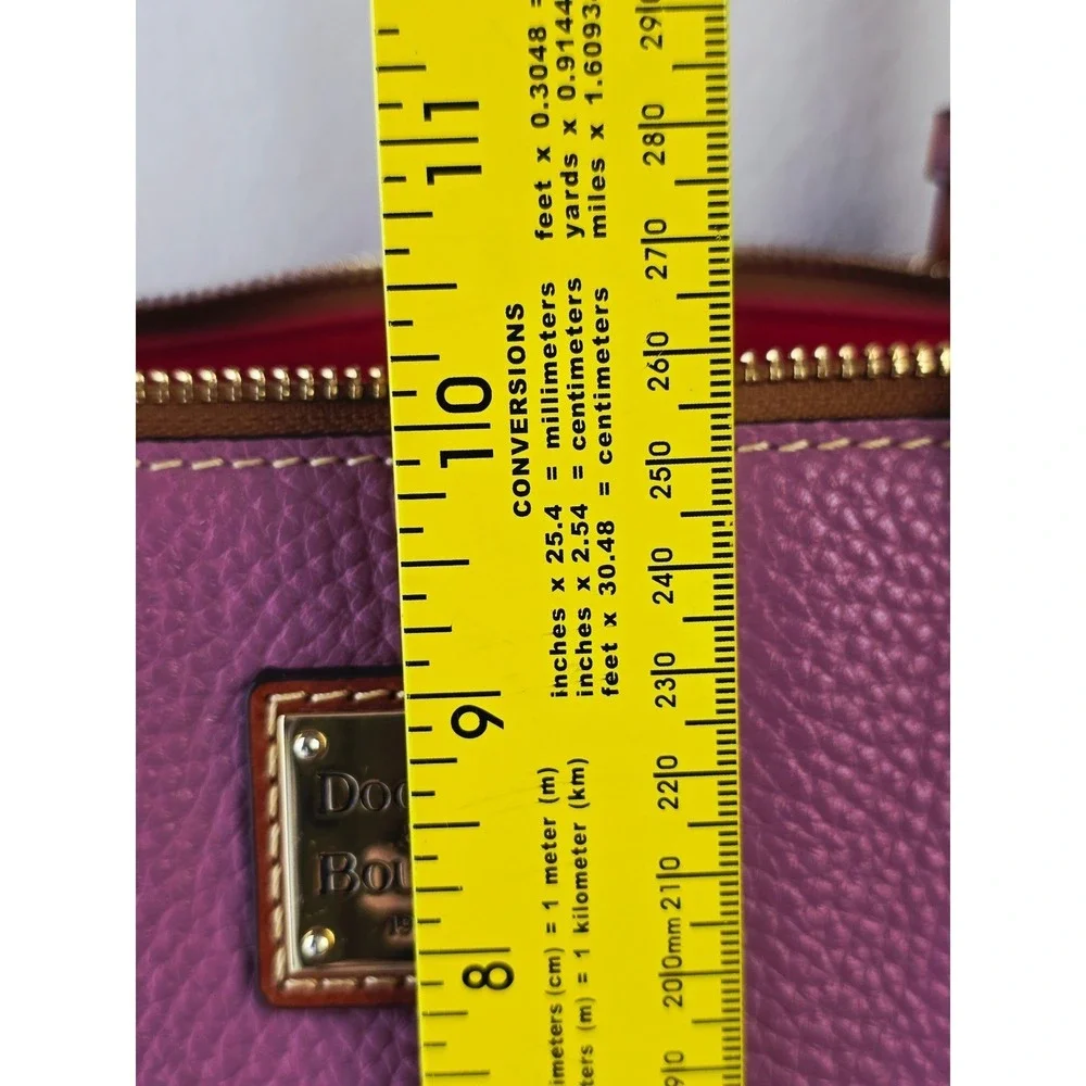 Dooney & Bourke Maxine Tote Pebble Leather Tote Orchid Purple Pink Zip Top Bag